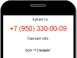 Информация о номере телефона +7 (950) 330-00-09: регион, оператор