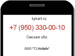 Информация о номере телефона +7 (950) 330-00-10: регион, оператор