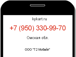 Информация о номере телефона +7 (950) 330-99-70: регион, оператор