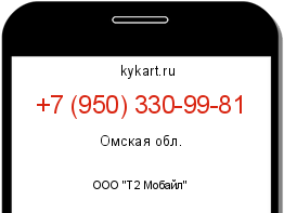 Информация о номере телефона +7 (950) 330-99-81: регион, оператор