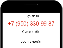 Информация о номере телефона +7 (950) 330-99-87: регион, оператор