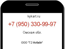 Информация о номере телефона +7 (950) 330-99-97: регион, оператор