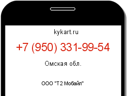 Информация о номере телефона +7 (950) 331-99-54: регион, оператор