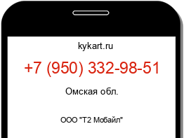 Информация о номере телефона +7 (950) 332-98-51: регион, оператор