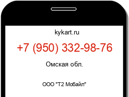 Информация о номере телефона +7 (950) 332-98-76: регион, оператор