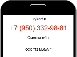 Информация о номере телефона +7 (950) 332-98-81: регион, оператор