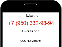 Информация о номере телефона +7 (950) 332-98-94: регион, оператор