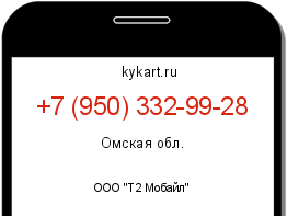 Информация о номере телефона +7 (950) 332-99-28: регион, оператор