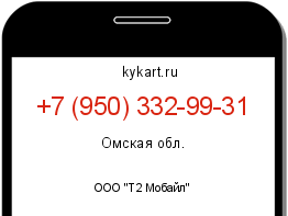 Информация о номере телефона +7 (950) 332-99-31: регион, оператор
