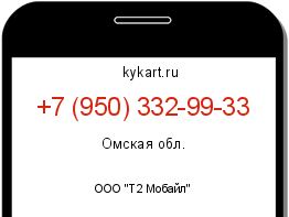 Информация о номере телефона +7 (950) 332-99-33: регион, оператор