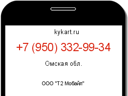 Информация о номере телефона +7 (950) 332-99-34: регион, оператор