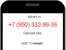 Информация о номере телефона +7 (950) 332-99-36: регион, оператор