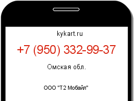 Информация о номере телефона +7 (950) 332-99-37: регион, оператор