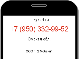 Информация о номере телефона +7 (950) 332-99-52: регион, оператор