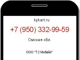 Информация о номере телефона +7 (950) 332-99-59: регион, оператор