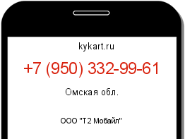 Информация о номере телефона +7 (950) 332-99-61: регион, оператор