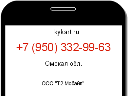 Информация о номере телефона +7 (950) 332-99-63: регион, оператор
