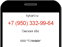 Информация о номере телефона +7 (950) 332-99-64: регион, оператор