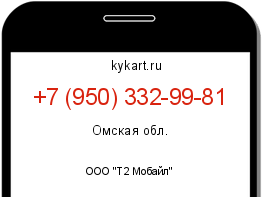 Информация о номере телефона +7 (950) 332-99-81: регион, оператор
