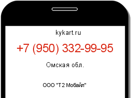 Информация о номере телефона +7 (950) 332-99-95: регион, оператор