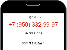 Информация о номере телефона +7 (950) 332-99-97: регион, оператор