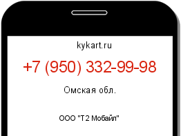 Информация о номере телефона +7 (950) 332-99-98: регион, оператор