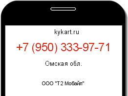 Информация о номере телефона +7 (950) 333-97-71: регион, оператор