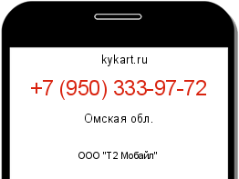 Информация о номере телефона +7 (950) 333-97-72: регион, оператор