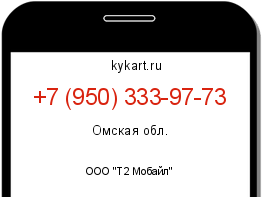 Информация о номере телефона +7 (950) 333-97-73: регион, оператор