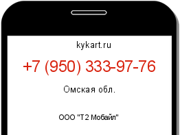 Информация о номере телефона +7 (950) 333-97-76: регион, оператор