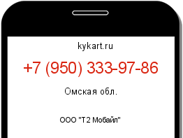 Информация о номере телефона +7 (950) 333-97-86: регион, оператор