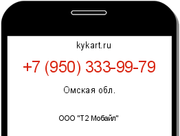 Информация о номере телефона +7 (950) 333-99-79: регион, оператор