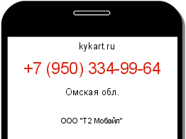 Информация о номере телефона +7 (950) 334-99-64: регион, оператор