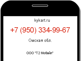 Информация о номере телефона +7 (950) 334-99-67: регион, оператор
