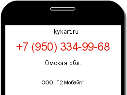 Информация о номере телефона +7 (950) 334-99-68: регион, оператор