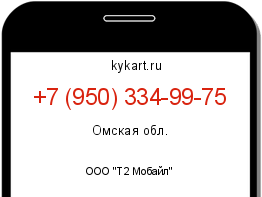 Информация о номере телефона +7 (950) 334-99-75: регион, оператор