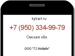 Информация о номере телефона +7 (950) 334-99-79: регион, оператор