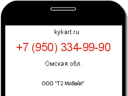 Информация о номере телефона +7 (950) 334-99-90: регион, оператор