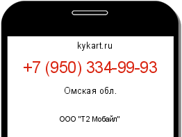 Информация о номере телефона +7 (950) 334-99-93: регион, оператор