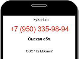 Информация о номере телефона +7 (950) 335-98-94: регион, оператор