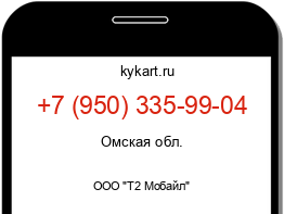 Информация о номере телефона +7 (950) 335-99-04: регион, оператор