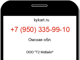 Информация о номере телефона +7 (950) 335-99-10: регион, оператор