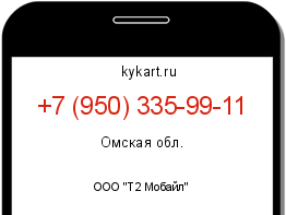 Информация о номере телефона +7 (950) 335-99-11: регион, оператор