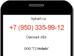 Информация о номере телефона +7 (950) 335-99-12: регион, оператор