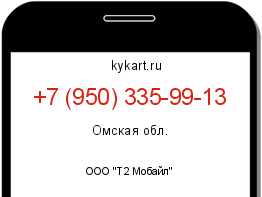 Информация о номере телефона +7 (950) 335-99-13: регион, оператор