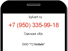 Информация о номере телефона +7 (950) 335-99-18: регион, оператор