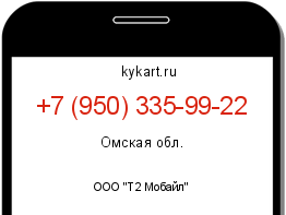 Информация о номере телефона +7 (950) 335-99-22: регион, оператор