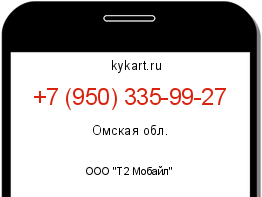 Информация о номере телефона +7 (950) 335-99-27: регион, оператор