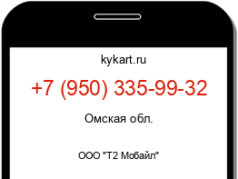 Информация о номере телефона +7 (950) 335-99-32: регион, оператор