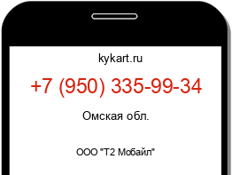 Информация о номере телефона +7 (950) 335-99-34: регион, оператор